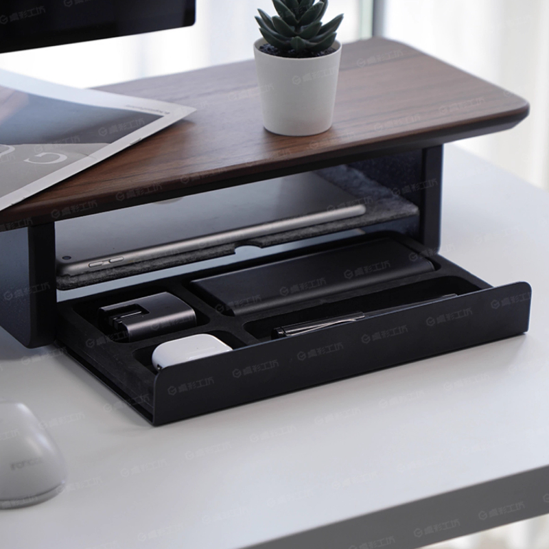 Desk Setup Riser - Monitorstandaard Riser Opberglades Bureau Organizer Computeropslag