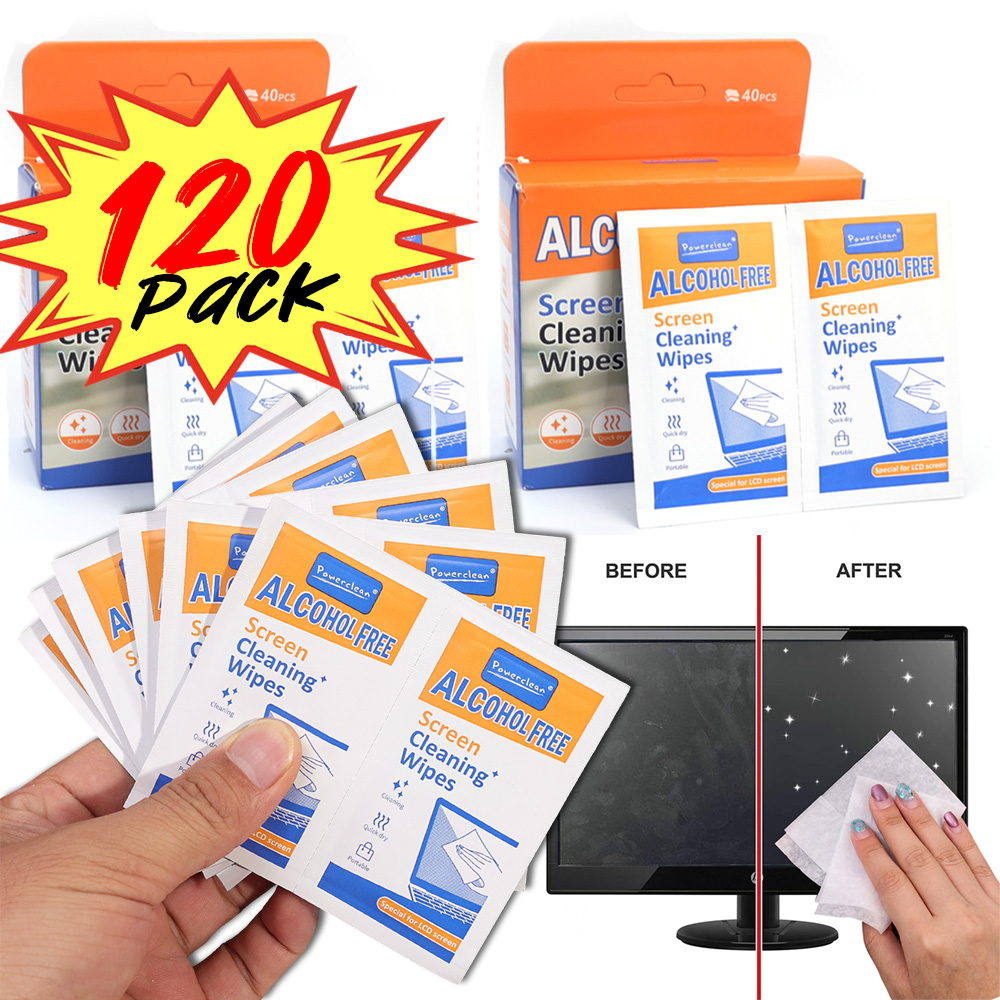 Monitor Cleaning Kit - 10-120 stuks wegwerpbaar draagbaar LCD-schermreinigingsdoekjes -