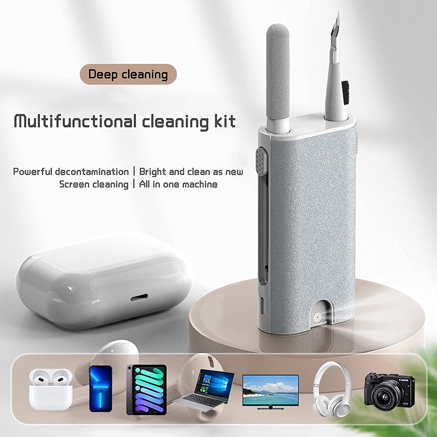 Monitor Cleaning Kit - 5-in-1 oortelefoonreiniger Borstelset Camera Telefoon Tablet
