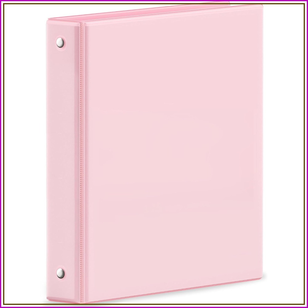 Ring Binder Box - 1 inch 3-ringmap, roze, biedt plaats