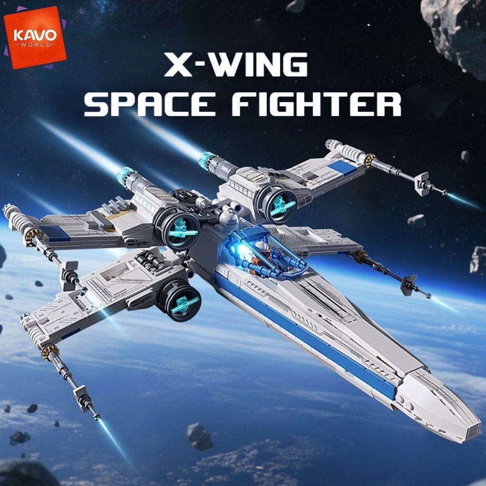 Desk Setup Xbox - KAVOWORLD 1271-delige Sci-Fi Space Fighter bouwstenenset