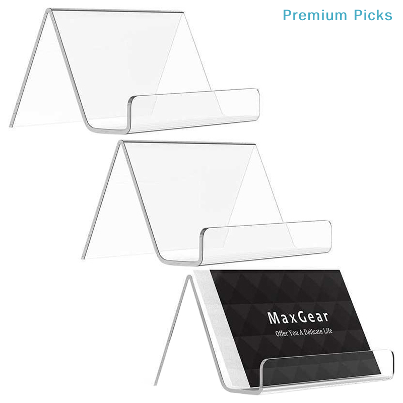 Desk Setup Equipment - Draagbare Transparante Acryl Bureau Visitekaarthouder Tafel