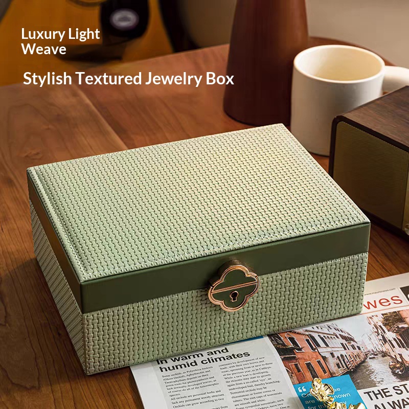 Ring Binder Box - Ruime, elegant ontworpen, dubbelwandige, afsluitbare juwelendoos