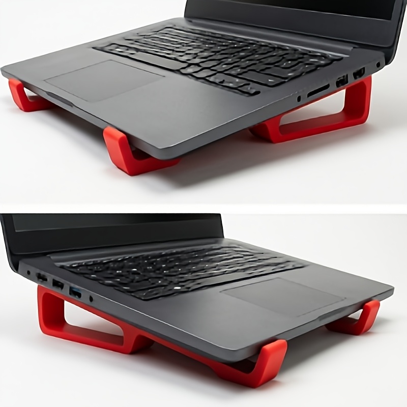Desk Setup Riser - 3D-geprinte draagbare laptopstandaard, geventileerde ergonomische notebookstandaard,