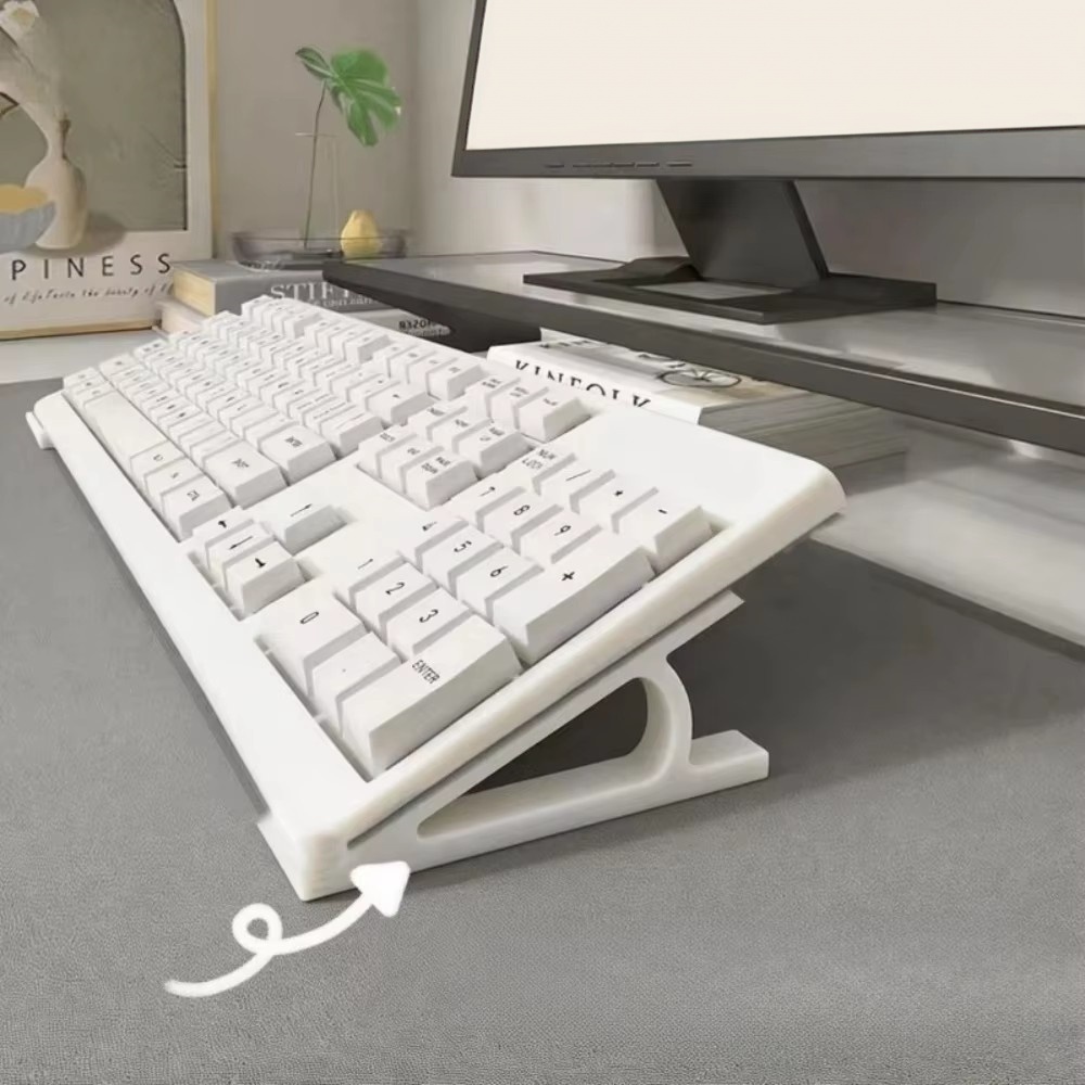 Desk Setup Riser - 2-delige ergonomische toetsenbordverhoger voor kantoor- en