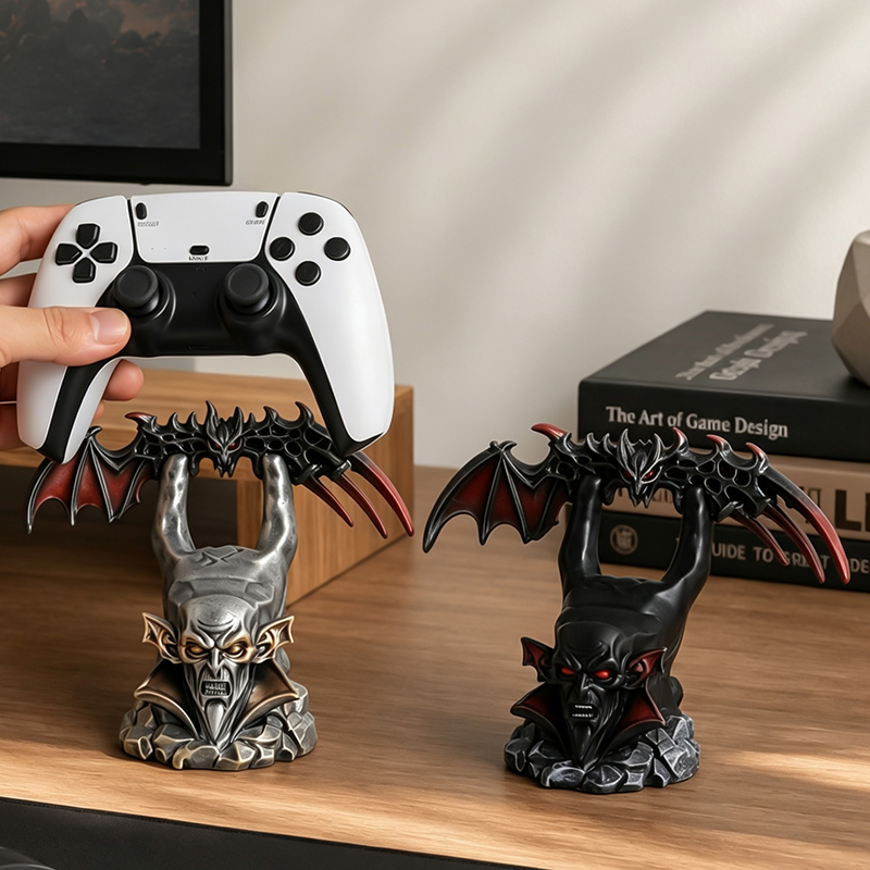 Desk Setup Xbox - Spookachtige vampier vleugel hars controllerhouder compatibel