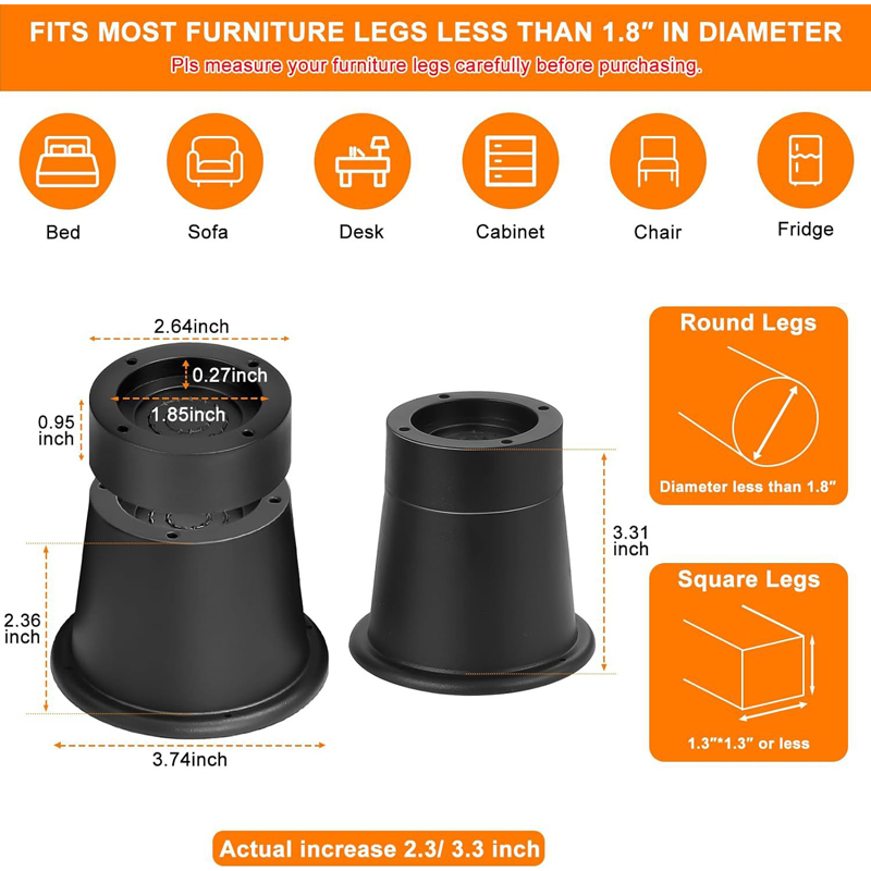 4 Stuks Zware Meubels Riser Ro - Desk Setup Riser recensie en prijs