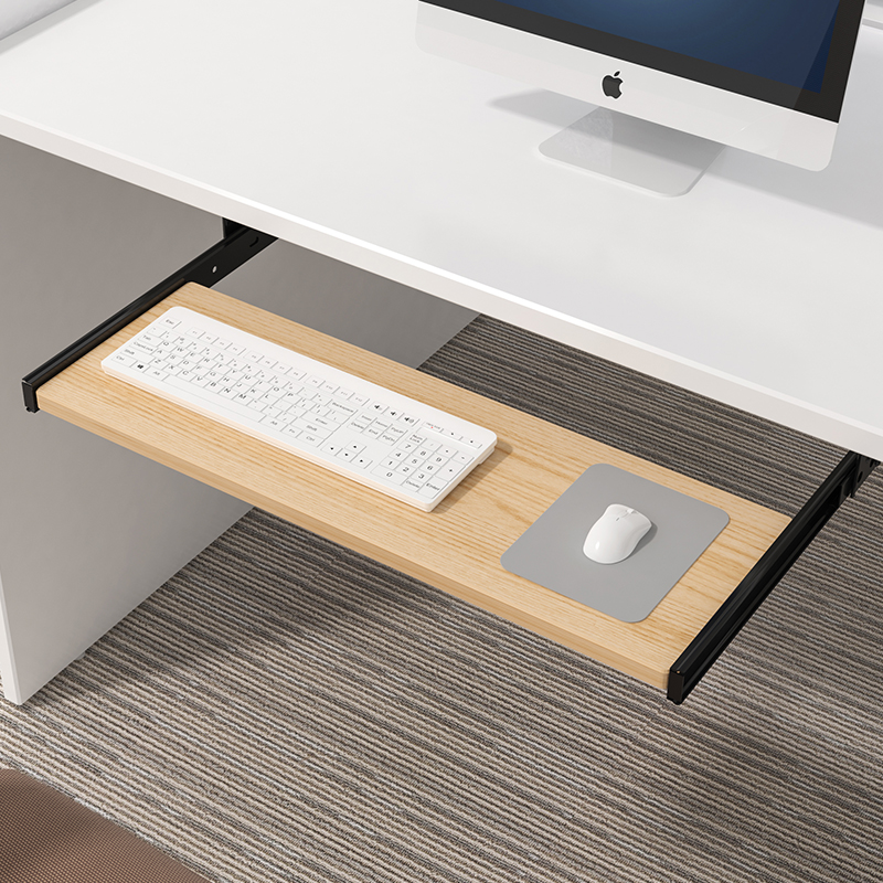 Houten toetsenbordlade onder b - Desk Setup With Keyboard Tray recensie en prijs