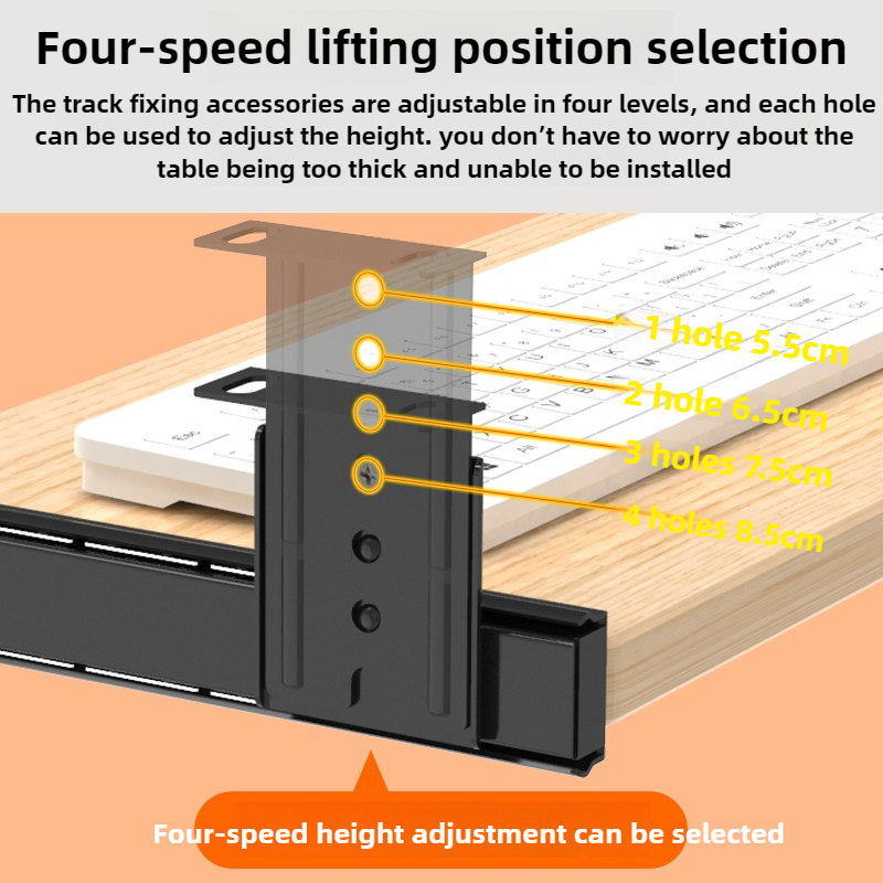 Houten toetsenbordlade onder b - Desk Setup With Keyboard Tray recensie en prijs