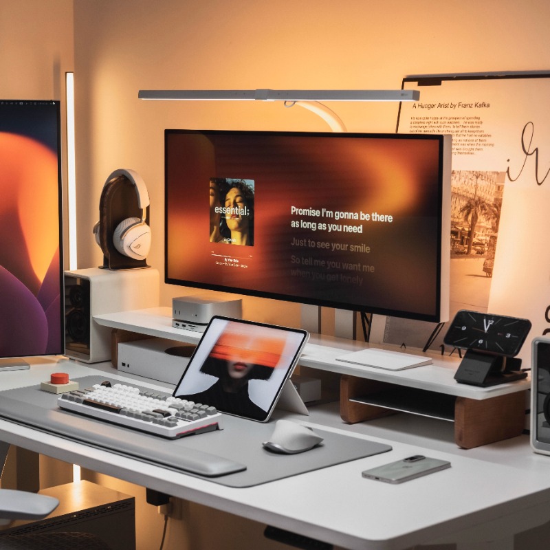 Moderne monitorverhoger, ergon - Desk Setup For Laptop And Monitor recensie en prijs