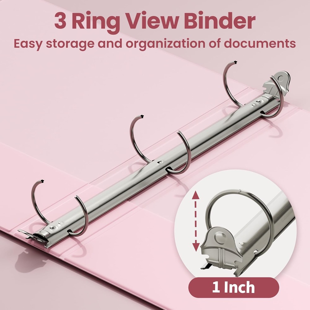 1 inch 3-ringmap, roze, biedt  - Ring Binder Box recensie en prijs