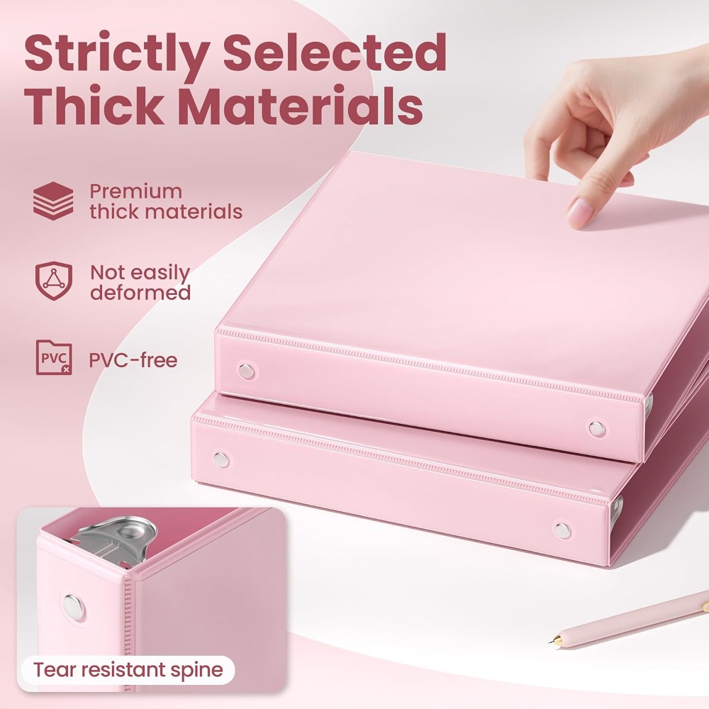 1 inch 3-ringmap, roze, biedt  - Ring Binder Box recensie en prijs