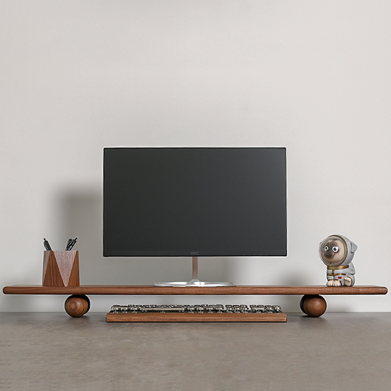 Massief Houten Monitor Riser L - Desk Setup For Laptop And Monitor recensie en prijs