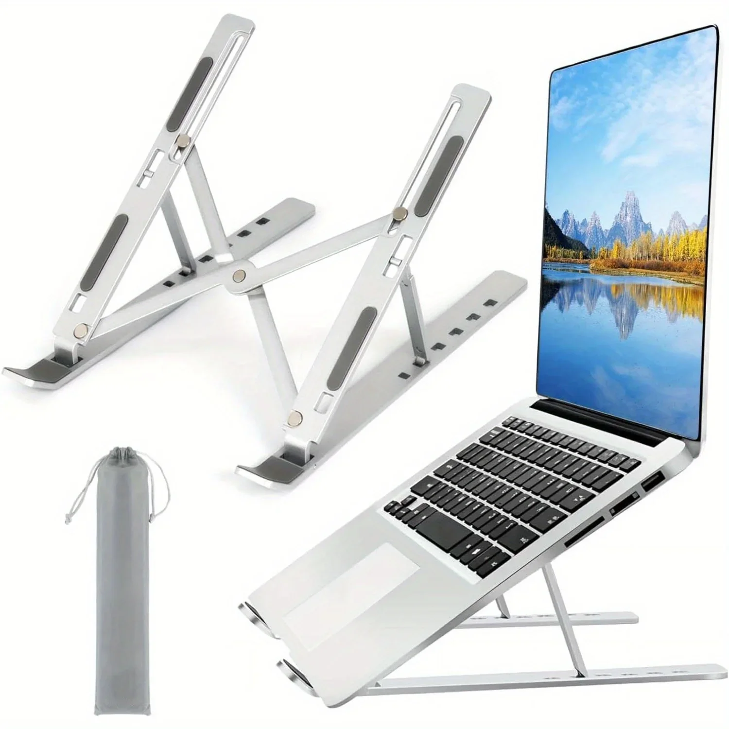Opvouwbare aluminium laptopsta - Desk Setup Riser recensie en prijs