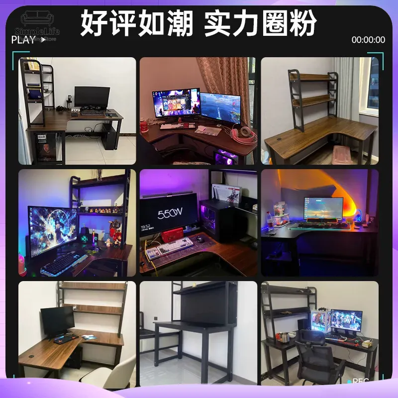 Hoekbureau voor gaming, comput - Desk Setup For Laptop And Monitor recensie en prijs