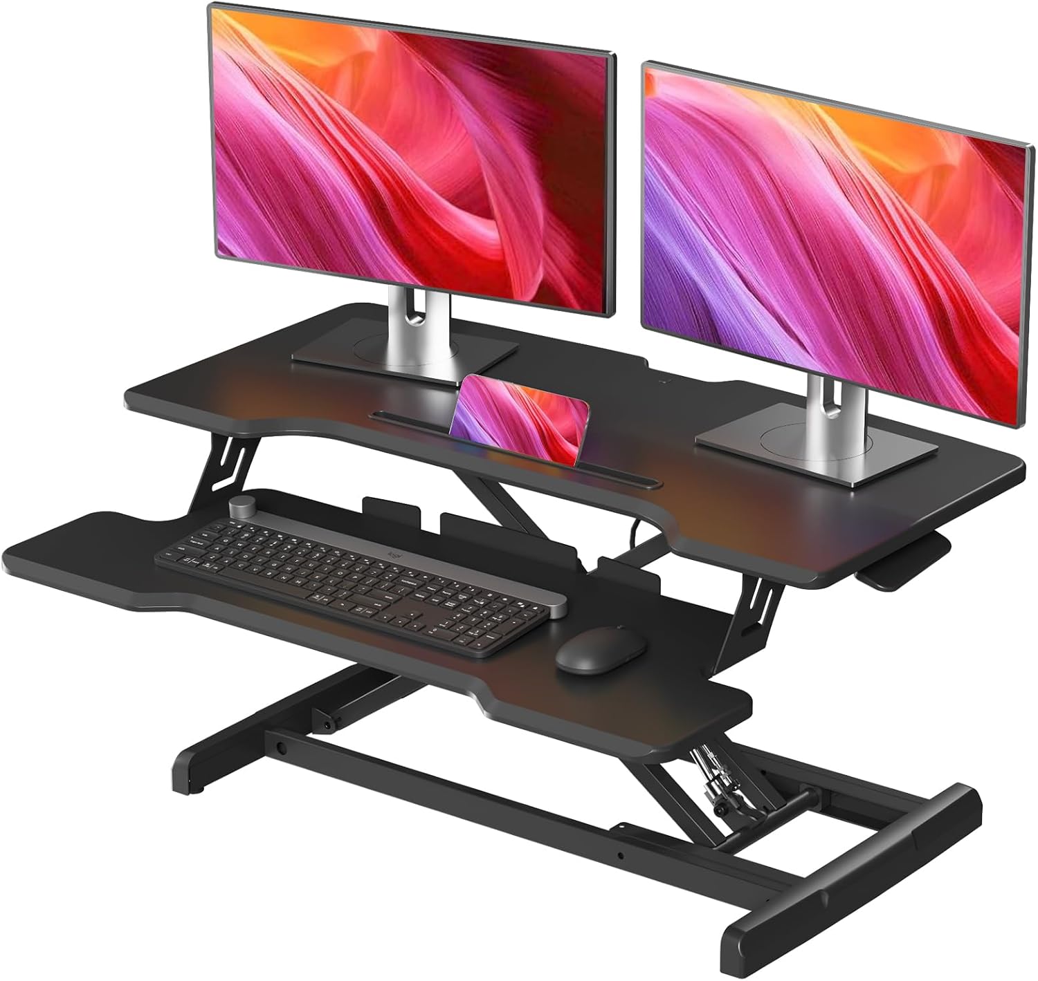 Staande bureauconversie, in ho - Desk Setup With Keyboard Tray recensie en prijs