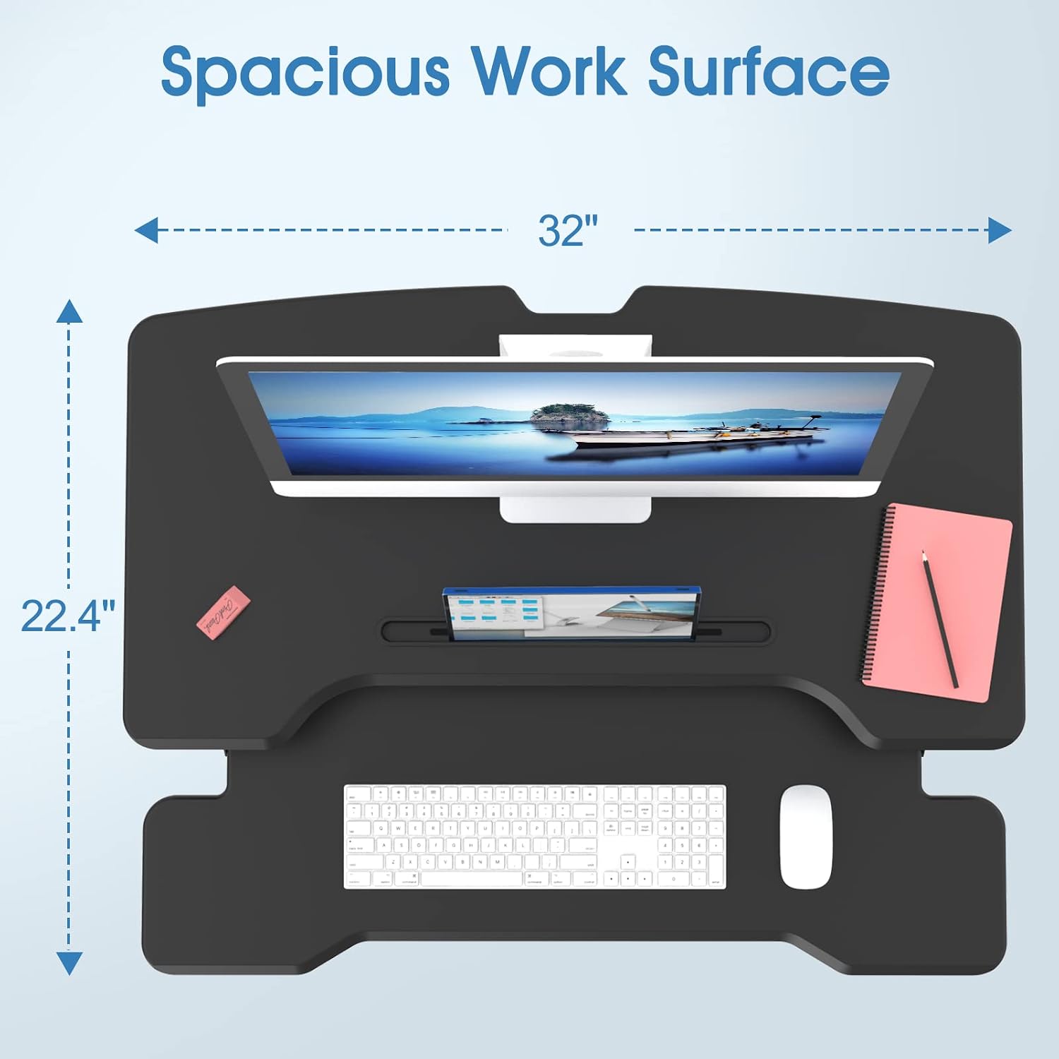 Staande bureauconversie, in ho - Desk Setup With Keyboard Tray recensie en prijs