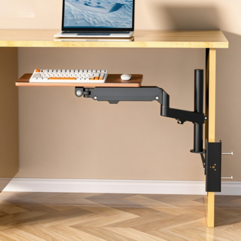 Bespaar ruimte onder het burea - Desk Setup With Keyboard Tray recensie en prijs