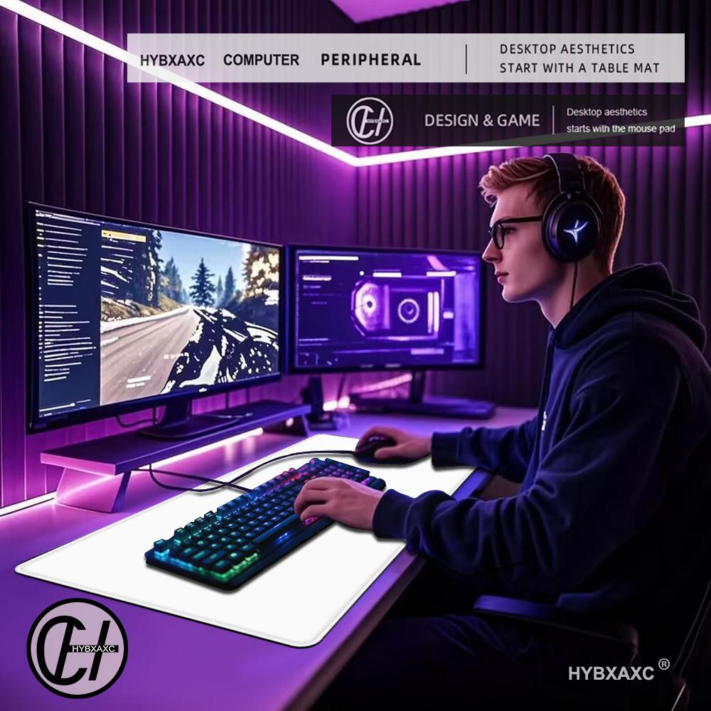 Effen kleur gaming-muismat Gam - Desk Setup With Keyboard Tray recensie en prijs