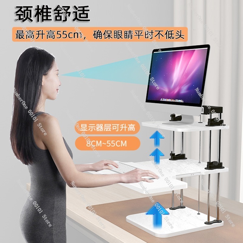 In hoogte verstelbare sta-bure - Desk Setup For Laptop And Monitor recensie en prijs