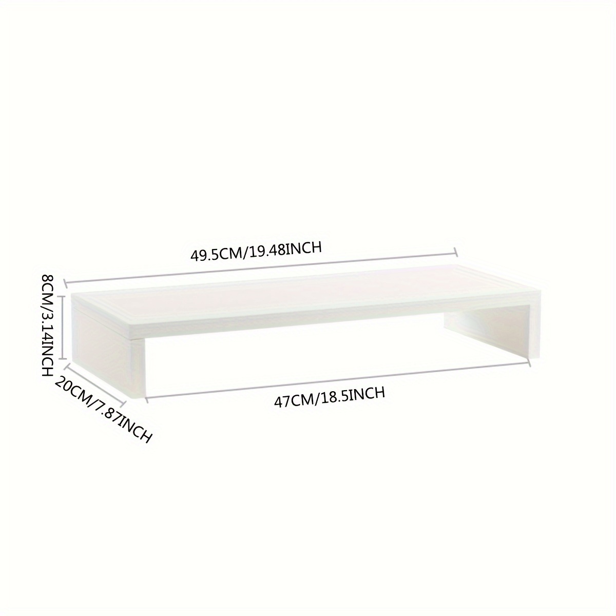 Minimalistische witte MDF moni - Desk Setup Riser recensie en prijs