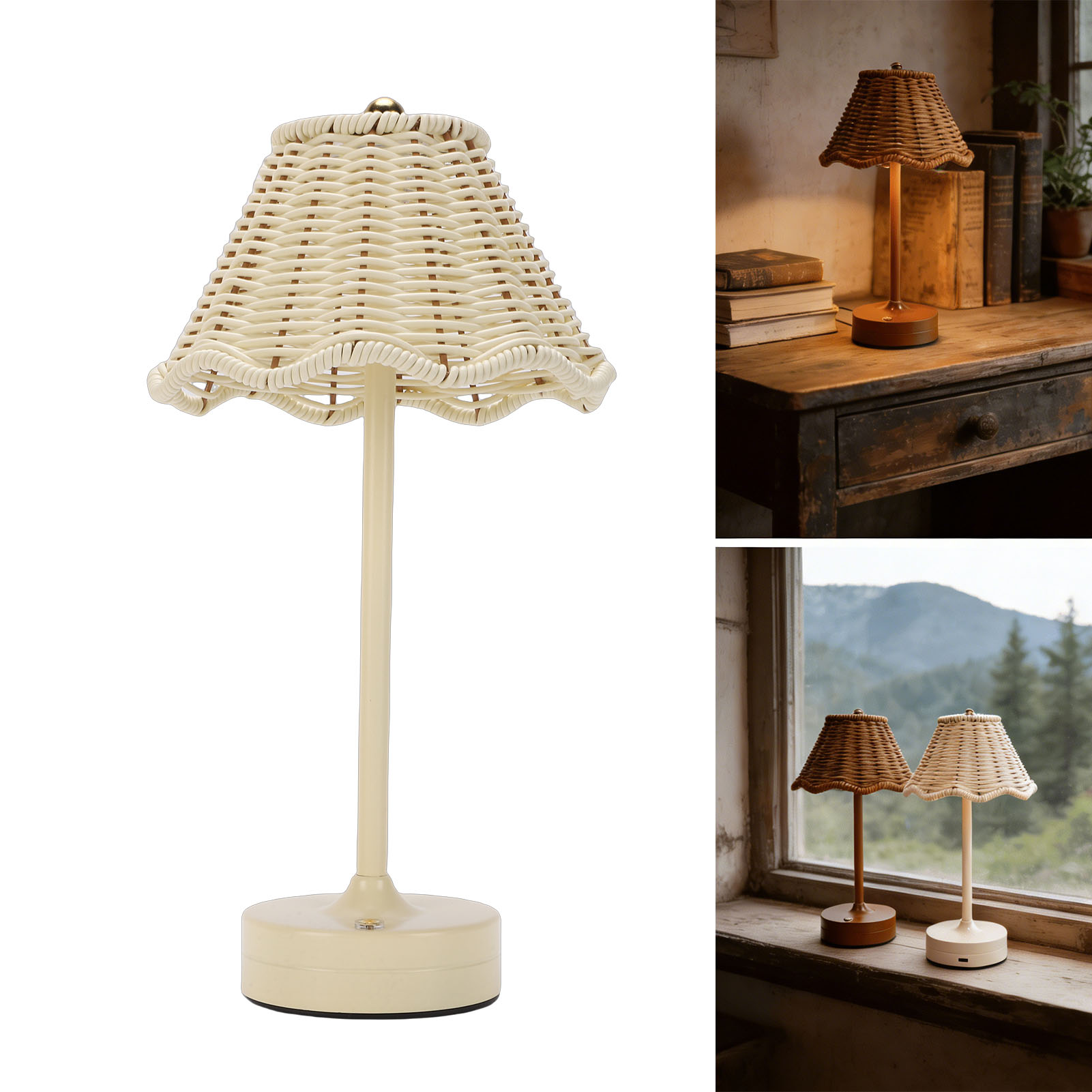 LED Vintage Rotan Tafellamp 3  - Desk Setup Vintage recensie en prijs