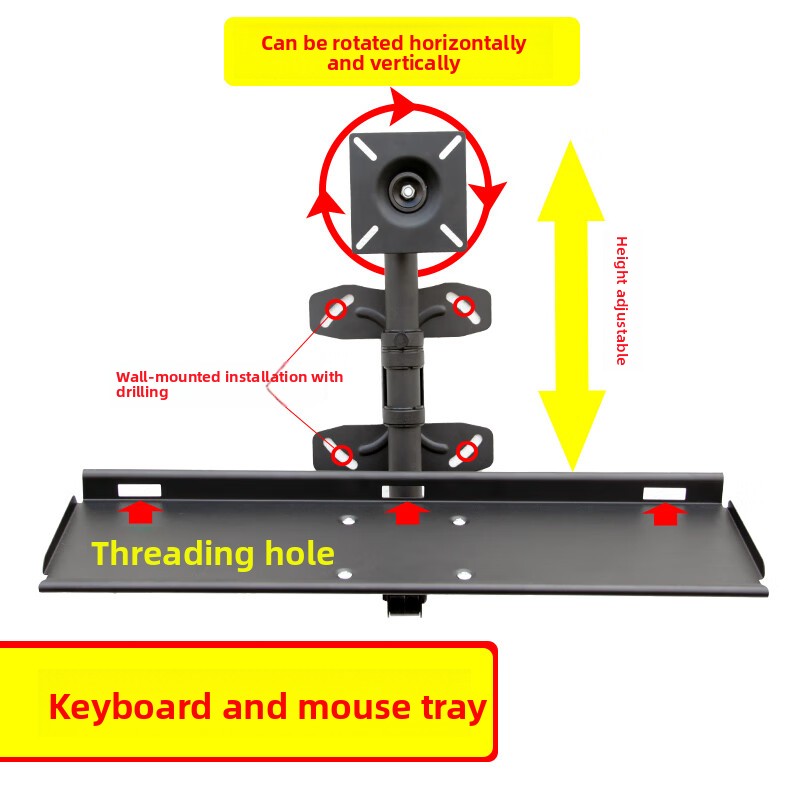 Verstelbare wandtoetsenbordlad - Desk Setup With Keyboard Tray recensie en prijs