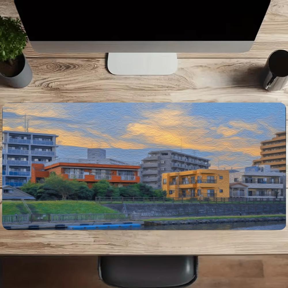 Stedelijk straatscène olieverf - Desk View Setup recensie en prijs