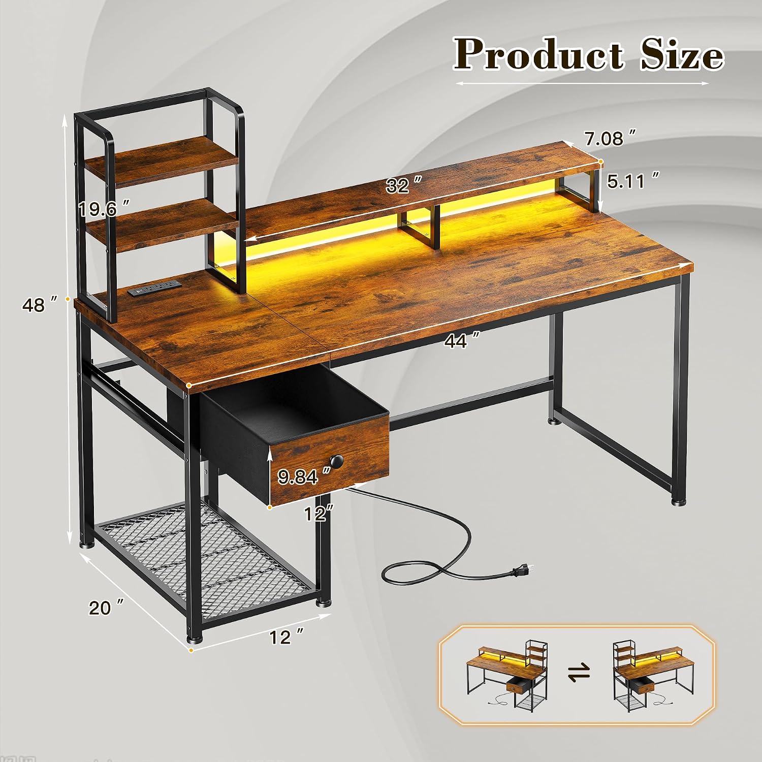 Klein computerbureau met boven - Desk Setup In Small Bedroom recensie en prijs