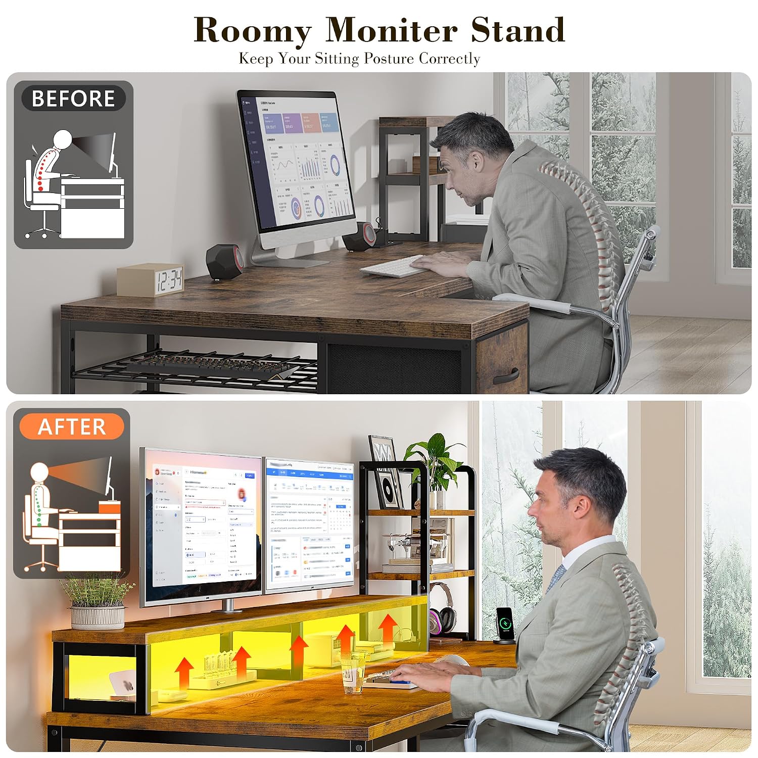 Klein computerbureau met boven - Desk Setup In Small Bedroom recensie en prijs