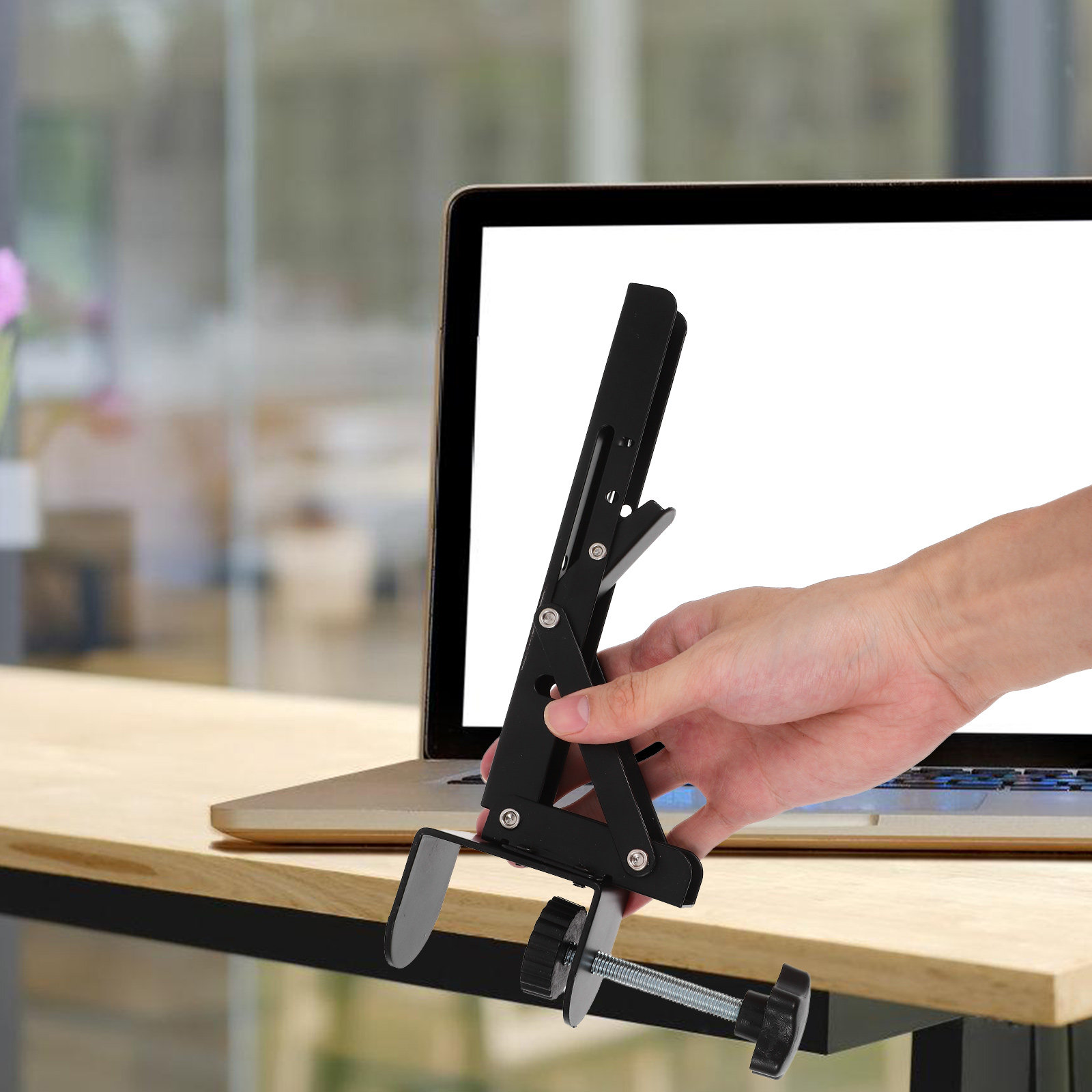 2-delige verstelbare klem bure - Desk Setup With Keyboard Tray recensie en prijs