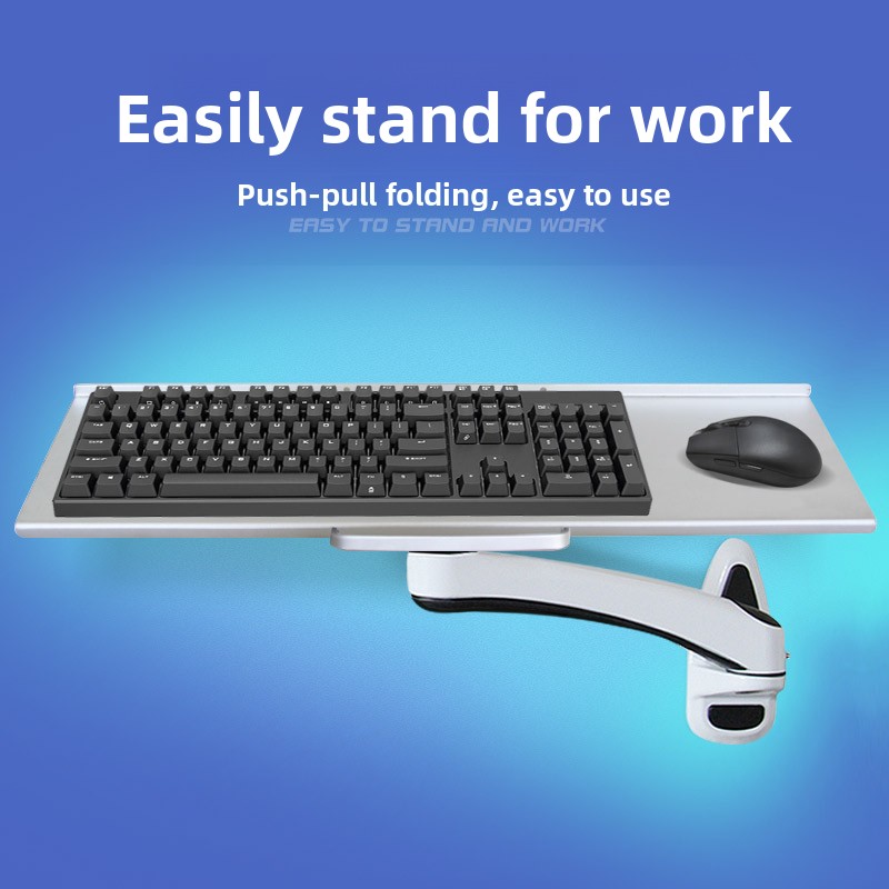 Industriële wandbevestigde toe - Desk Setup With Keyboard Tray recensie en prijs